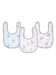 aden + anais White Essentials Muslin Snap Dumbo 100% Cotton Baby Bibs 3 Pack - Image 1 of 6