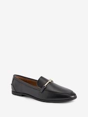 Black Forever Comfort® Leather Knot Hardware Loafers - Image 1 of 5
