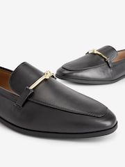 Black Forever Comfort® Leather Knot Hardware Loafers - Image 3 of 5