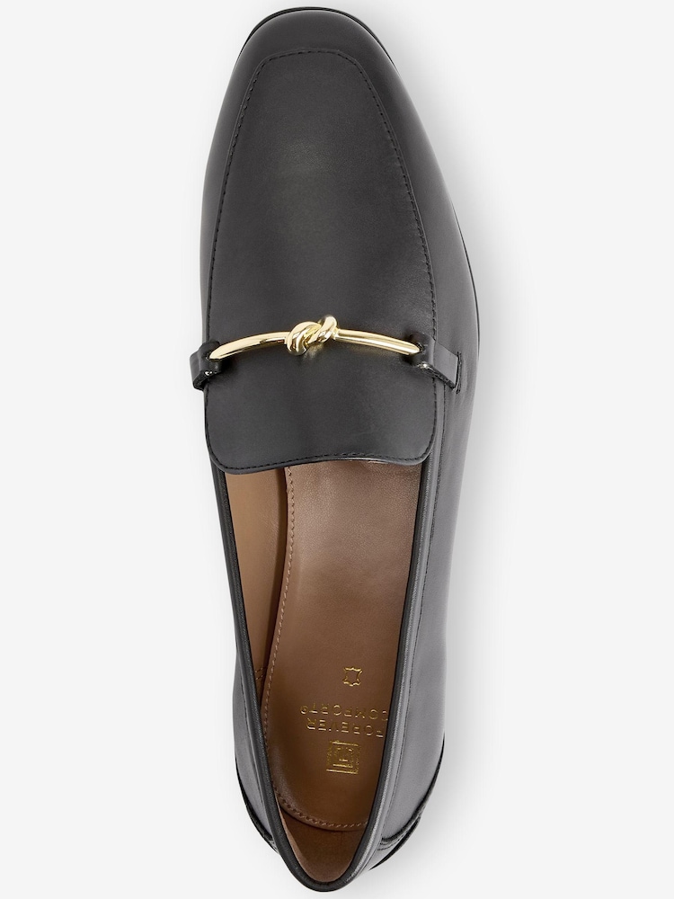 Black Forever Comfort® Leather Knot Hardware Loafers - Image 4 of 5