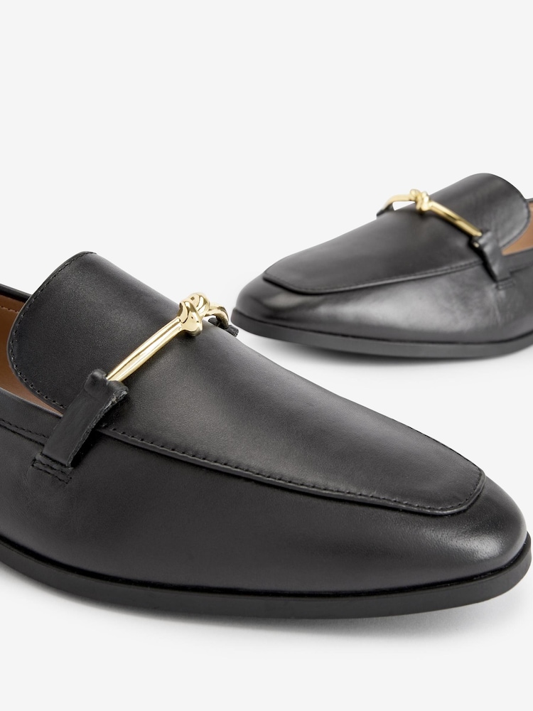 Black Forever Comfort® Leather Knot Hardware Loafers - Image 5 of 5