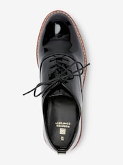 Black Patent Forever Comfort® Rand Detail Lace-Up Shoes - Image 4 of 5