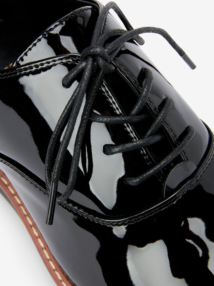 Black Patent Forever Comfort® Rand Detail Lace-Up Shoes - Image 5 of 5