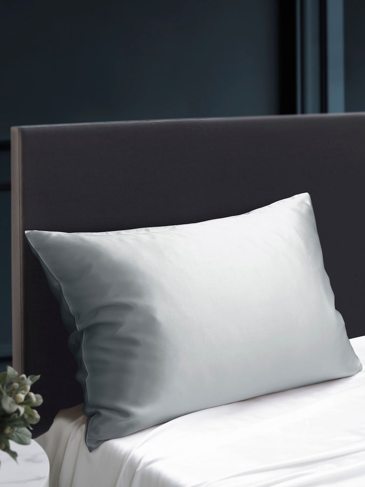Silver 100% Silk Pillowcase - Image 2 of 5