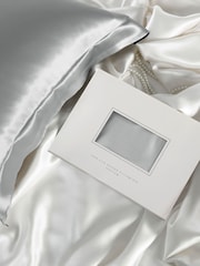 Silver 100% Silk Pillowcase - Image 3 of 5