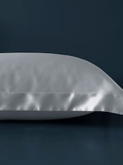 Silver 100% Silk Pillowcase - Image 4 of 5