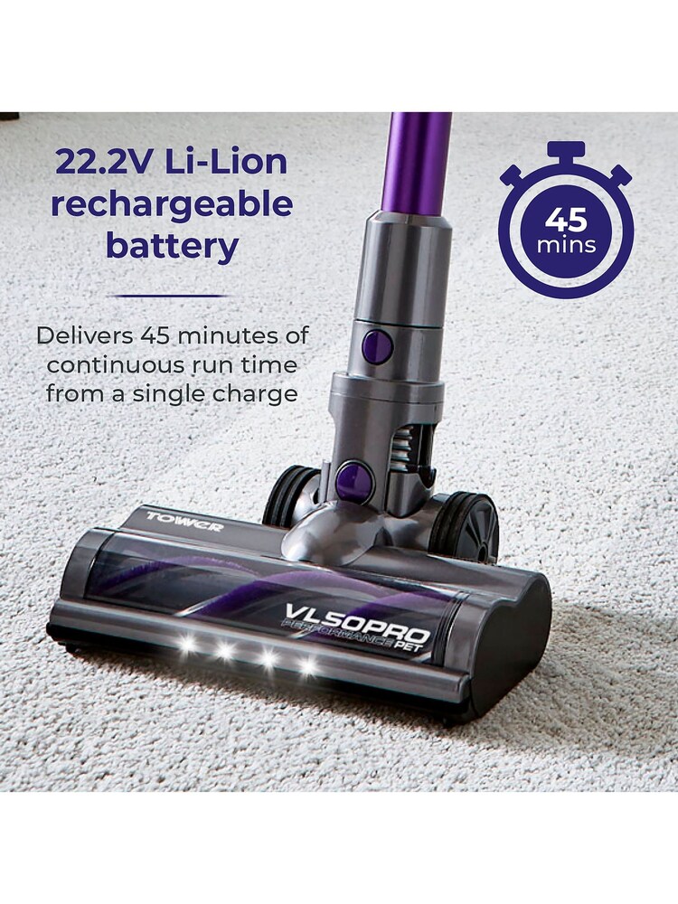 Tower Purple VL50 Pro performace Pet Cordless Vacuum - Image 17 of 17 Tower Purple VL50 Pro performace Pet Cordless Vacuum - Image 17 of 17