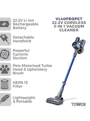 Tower Blue VL40 Pro Pet Cordless Vacuum - Image 7 of 8