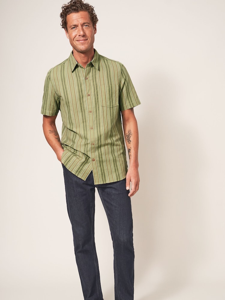 White Stuff Green Multi Stripe Shirt - Image 1 of 6 White Stuff Green Multi Stripe Shirt - Image 1 of 6