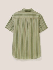White Stuff Green Multi Stripe Shirt - Image 6 of 6
