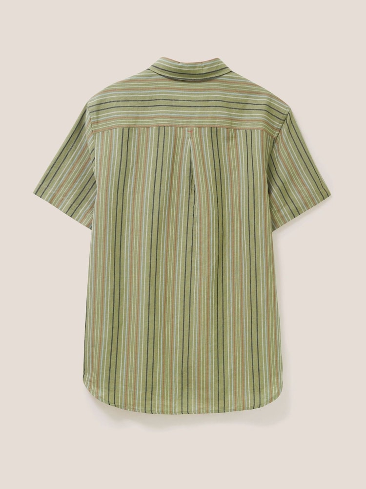 White Stuff Green Multi Stripe Shirt - Image 6 of 6 White Stuff Green Multi Stripe Shirt - Image 6 of 6