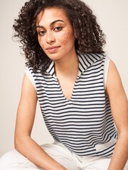 White Stuff Blue Set Sail Striped Tank - Image 1 of 6