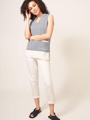 White Stuff Blue Set Sail Striped Tank - Image 2 of 6