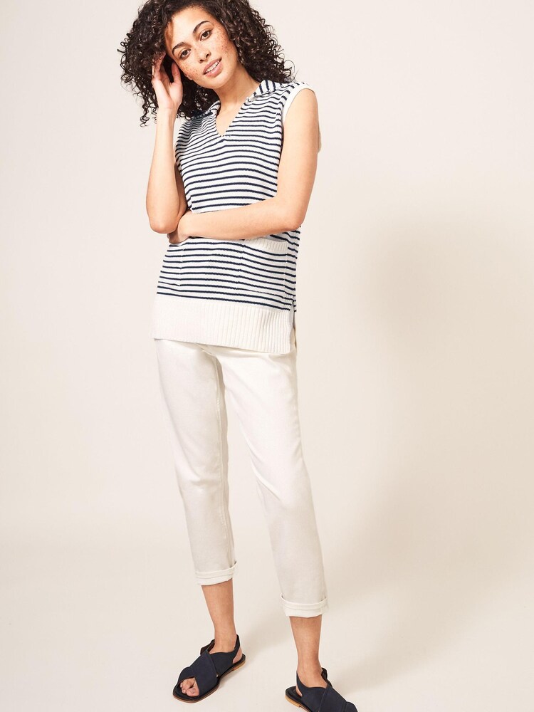 White Stuff Blue Set Sail Striped Tank - Image 2 of 6