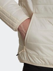 adidas Originals White Padded Hooded Puffer Jacket - Image 4 of 6
