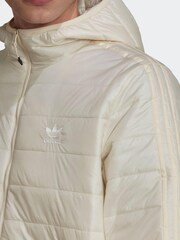 adidas Originals White Padded Hooded Puffer Jacket - Image 5 of 6