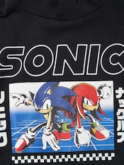 Angel & Rocket Dark black Sonic Print Hoodie - Image 7 of 7