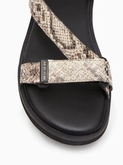 AllSaints Grey Atlanta Snake Sandals - Image 5 of 5