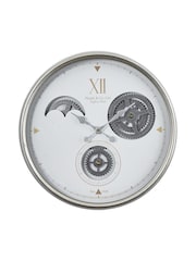 Pacific White/Silver Metal Cogs Wall Clock - Image 2 of 4