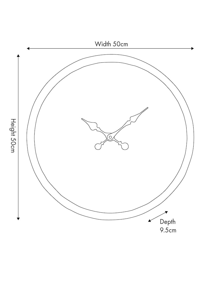 Pacific Black/Champagne Gold Metal Cogs Wall Clock - Image 5 of 5