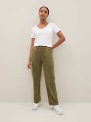 White Essentials Short Sleeve V-Neck T-Shirt - Image 2 of 6