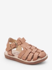 Tan Brown Wide Fit (G) Fisherman Leather Sandals - Image 2 of 5