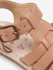 Tan Brown Wide Fit (G) Fisherman Leather Sandals - Image 4 of 5