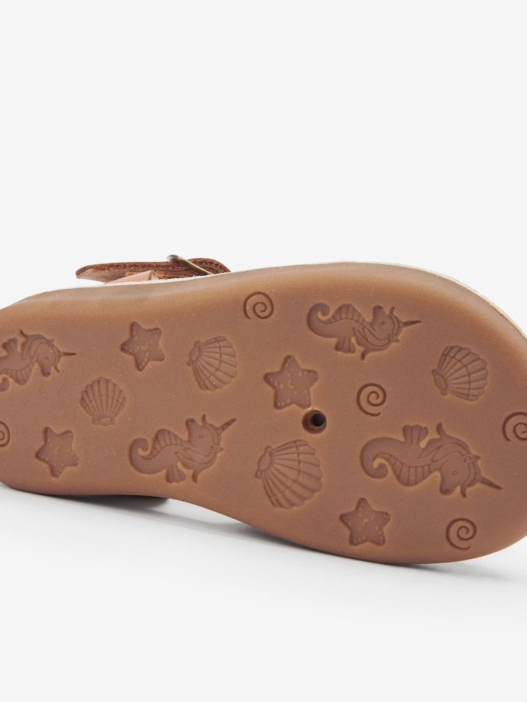 Tan Brown Wide Fit (G) Fisherman Leather Sandals - Image 5 of 5