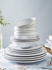 MM Living White Bobble Glacier Pasta Bowl - Image 1 of 3