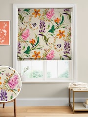 Graham & Brown Vivant Botanists Scroll Made to Measure Roman Blinds - Image 1 of 5