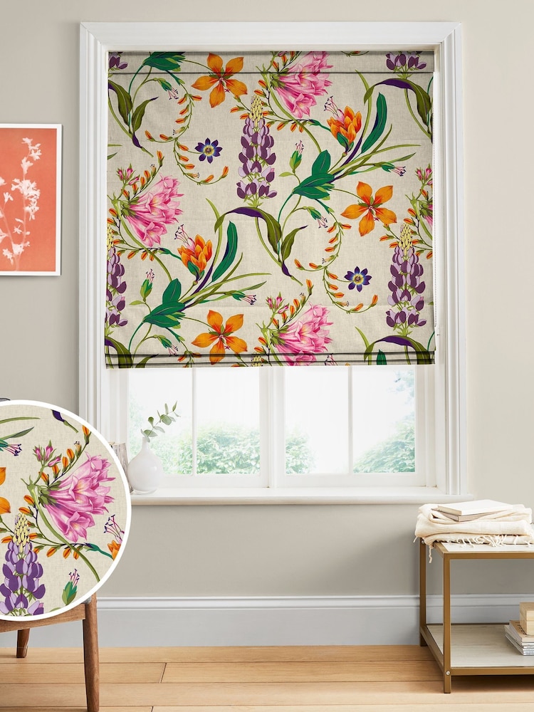 Graham & Brown Vivant Botanists Scroll Made to Measure Roman Blinds - Image 1 of 5 Graham & Brown Vivant Botanists Scroll Made to Measure Roman Blinds - Image 1 of 5