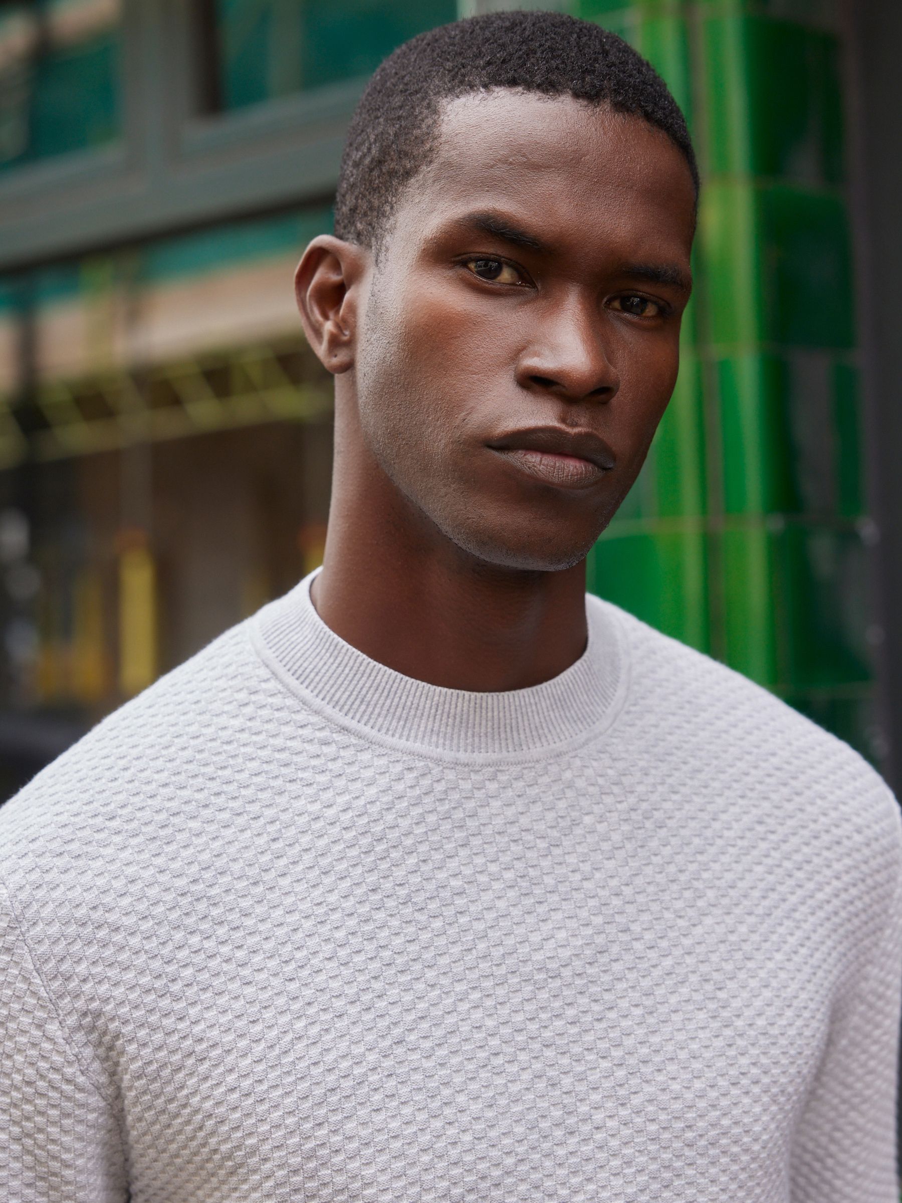 High crew neck outlet