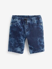 Blue Tie Dye Denim Shorts (3-16yrs) - Image 1 of 2