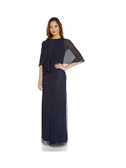 Adrianna Papell Blue Chiffon Cover-Up - Image 1 of 4