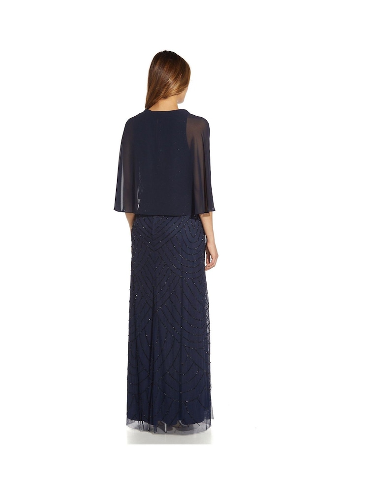 Adrianna Papell Blue Chiffon Cover-Up - Image 2 of 4