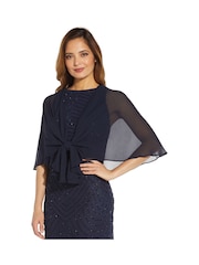 Adrianna Papell Blue Chiffon Cover-Up - Image 4 of 4