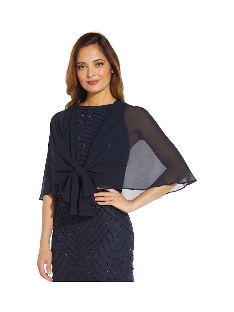 Adrianna Papell Blue Chiffon Cover-Up - Image 4 of 4