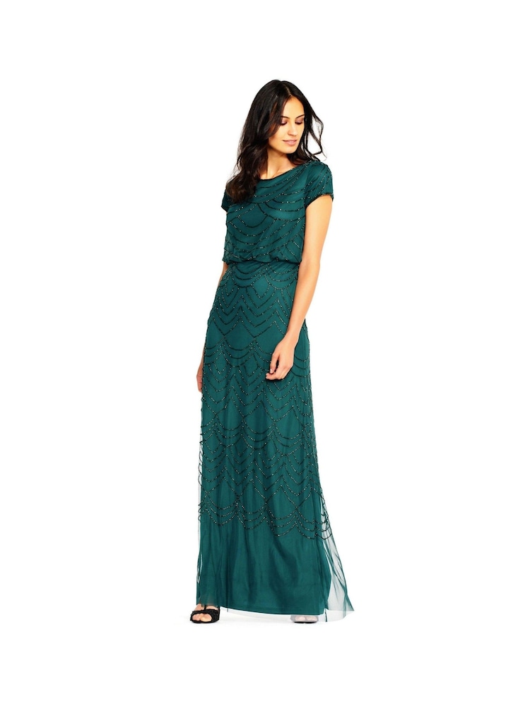 Adrianna Papell Blouson Beaded Dress - Image 3 of 6