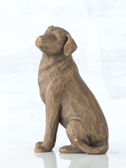 Willow Tree Cream Love My Dog Dark Figurine - Image 1 of 4