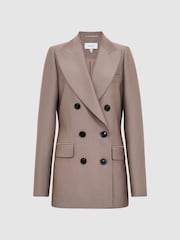 Reiss Mink Remi Double Breasted Blazer - Image 2 of 7