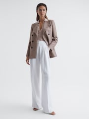 Reiss Mink Remi Double Breasted Blazer - Image 3 of 7