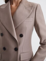 Reiss Mink Remi Double Breasted Blazer - Image 4 of 7