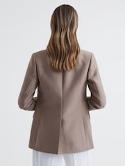 Reiss Mink Remi Double Breasted Blazer - Image 5 of 7