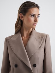 Reiss Mink Remi Double Breasted Blazer - Image 7 of 7
