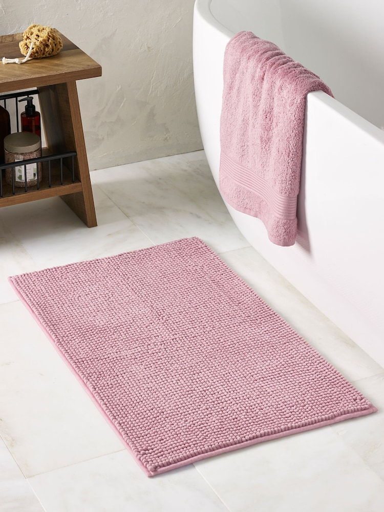 Dusky Pink Bobble Bath Bath Mat - Image 1 of 5