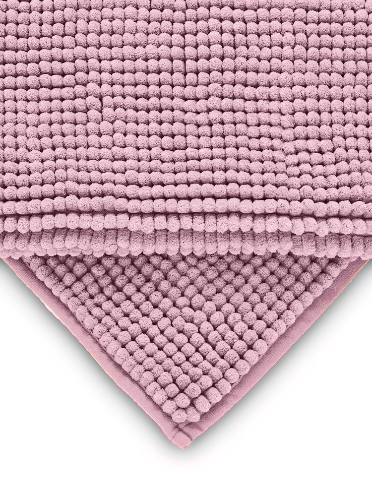 Dusky Pink Bobble Bath Bath Mat - Image 2 of 5