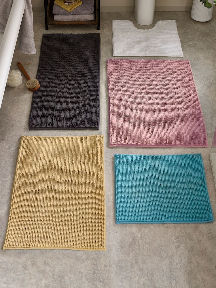 Dusky Pink Bobble Bath Bath Mat - Image 5 of 5