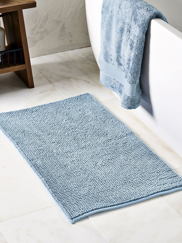 Slate Blue Bobble Bath Bath Mat - Image 1 of 5