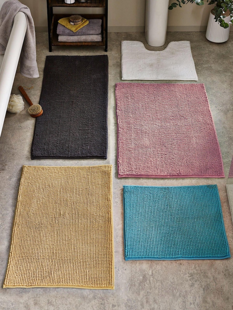 Slate Blue Bobble Bath Bath Mat - Image 5 of 5