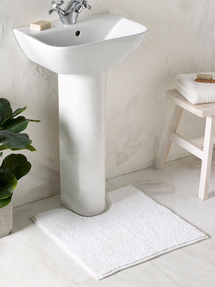 White Bobble Bath Mat - Image 9 of 9